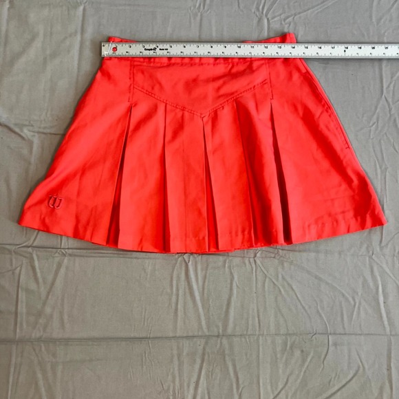 Wilson Tennis A Line Skirt Womens 8 Coral Pleated Back Zip Performance Athletic - Picture 5 of 14